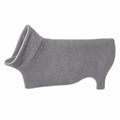 Cappotto invernale per cani in pile grigio su sfondo bianco, vista prodotto