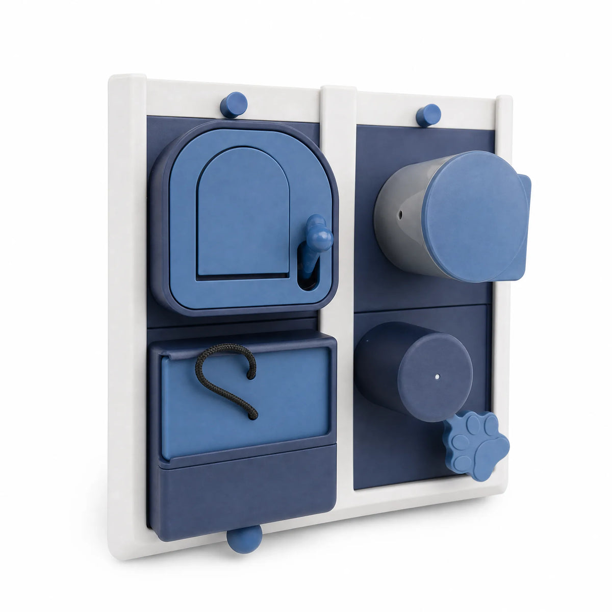 Puzzle box interattivo per cani con 4 moduli in plastica, foto prodotto