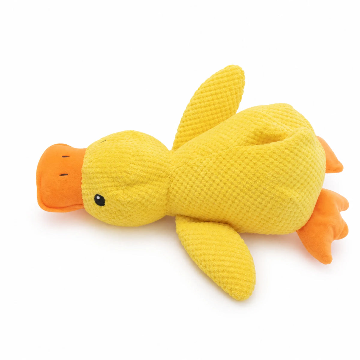 Papera peluche per cani corduroy giallo hero