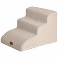 Scaletta per cani a 3 gradini in spugna beige