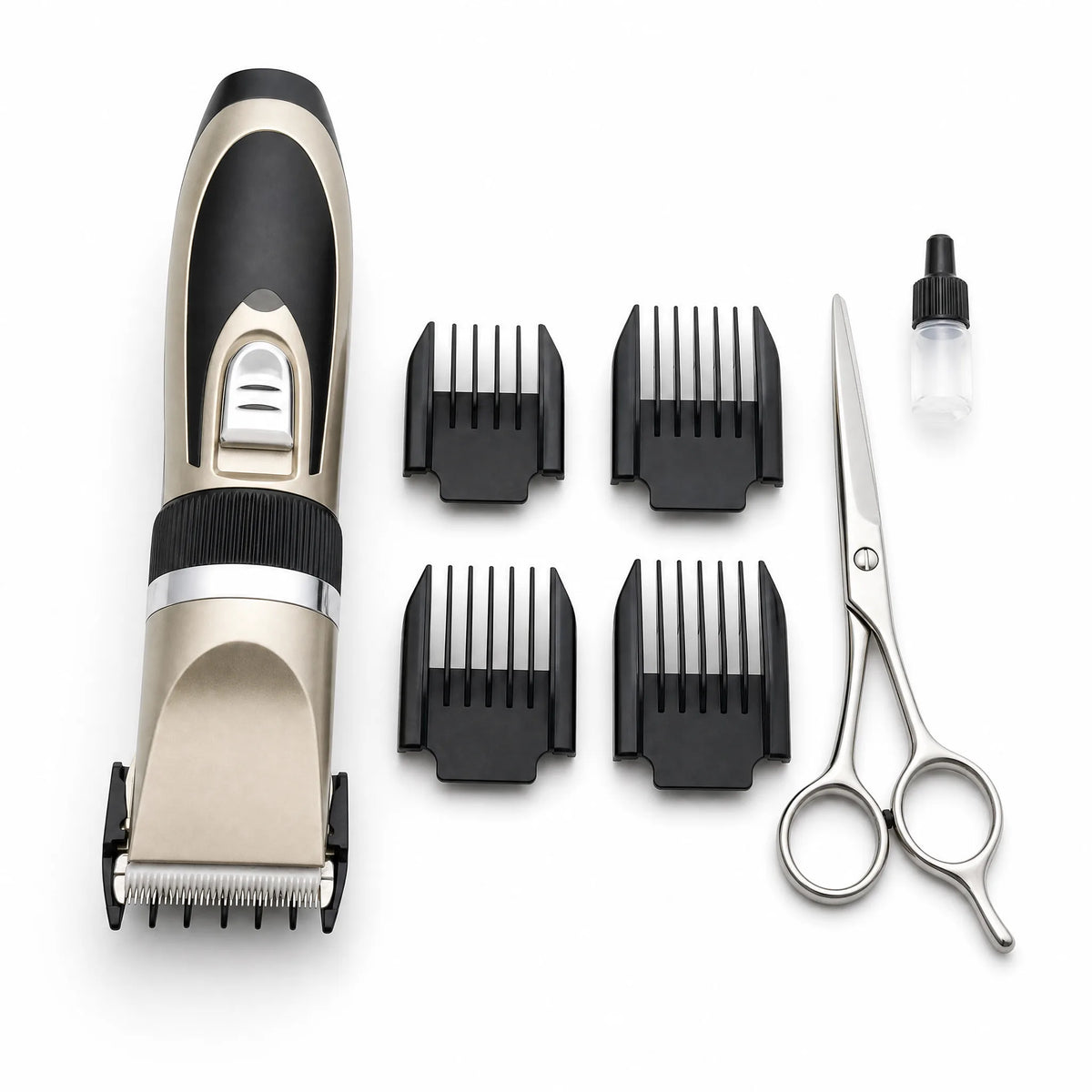 Kit toelettatura per cani completo con tosatrice, pettini guida e accessori