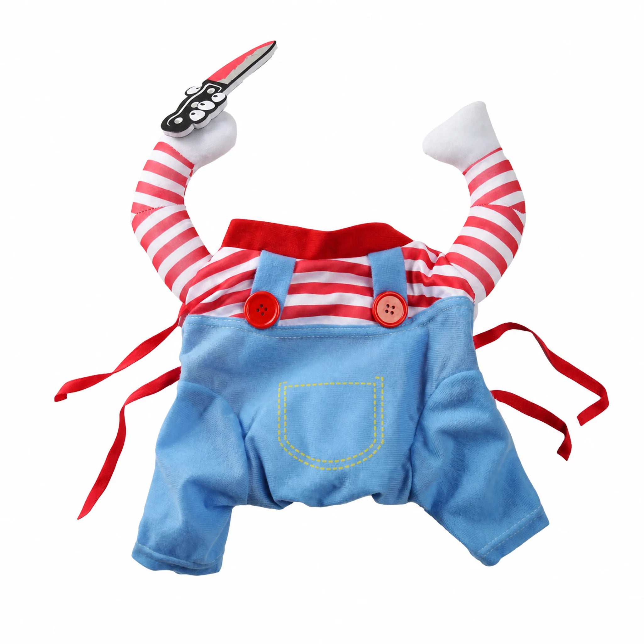 Costume halloween cane salopette studio bianco