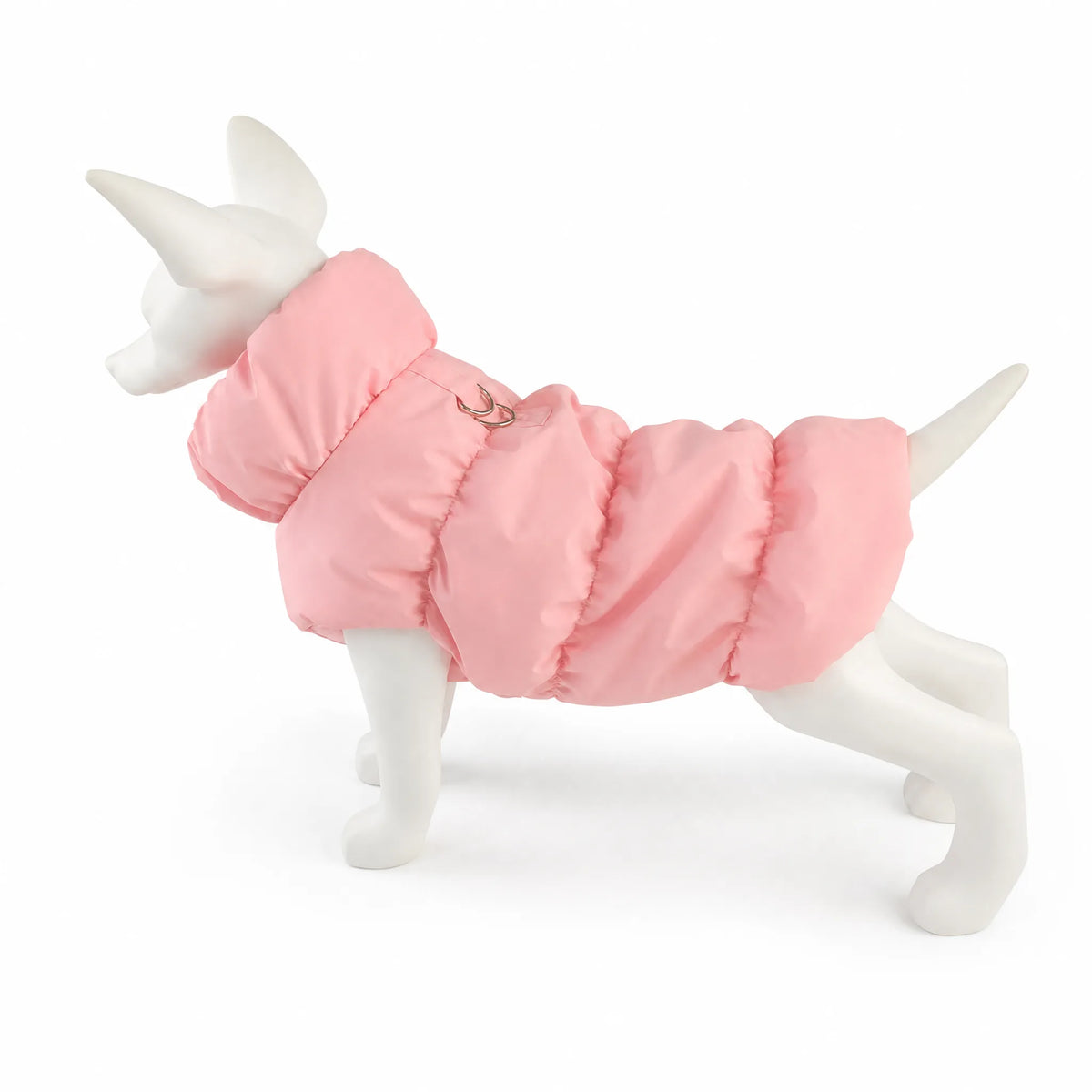 Piumino smanicato per cani studio