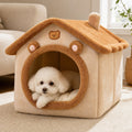 Cuccia calda cane casa plush - cane piccolo dentro ingresso