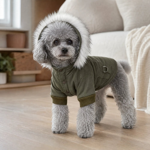 Cappottino cane parka pelliccia - vita 1