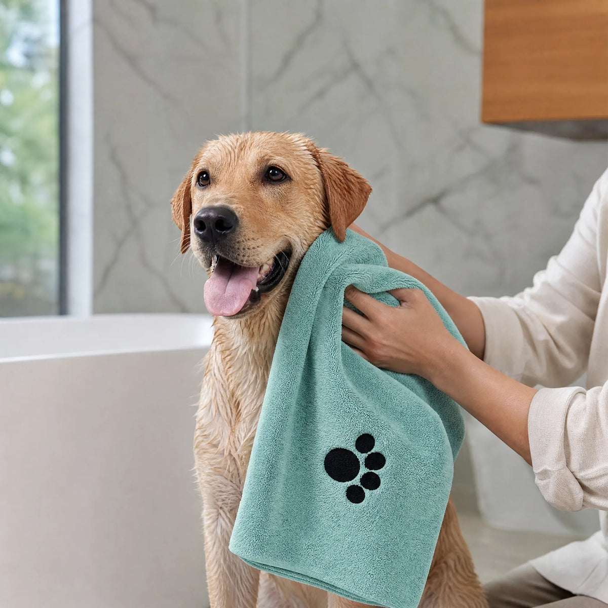 Asciugamano microfibra per cani - asciugatura dopo il bagno