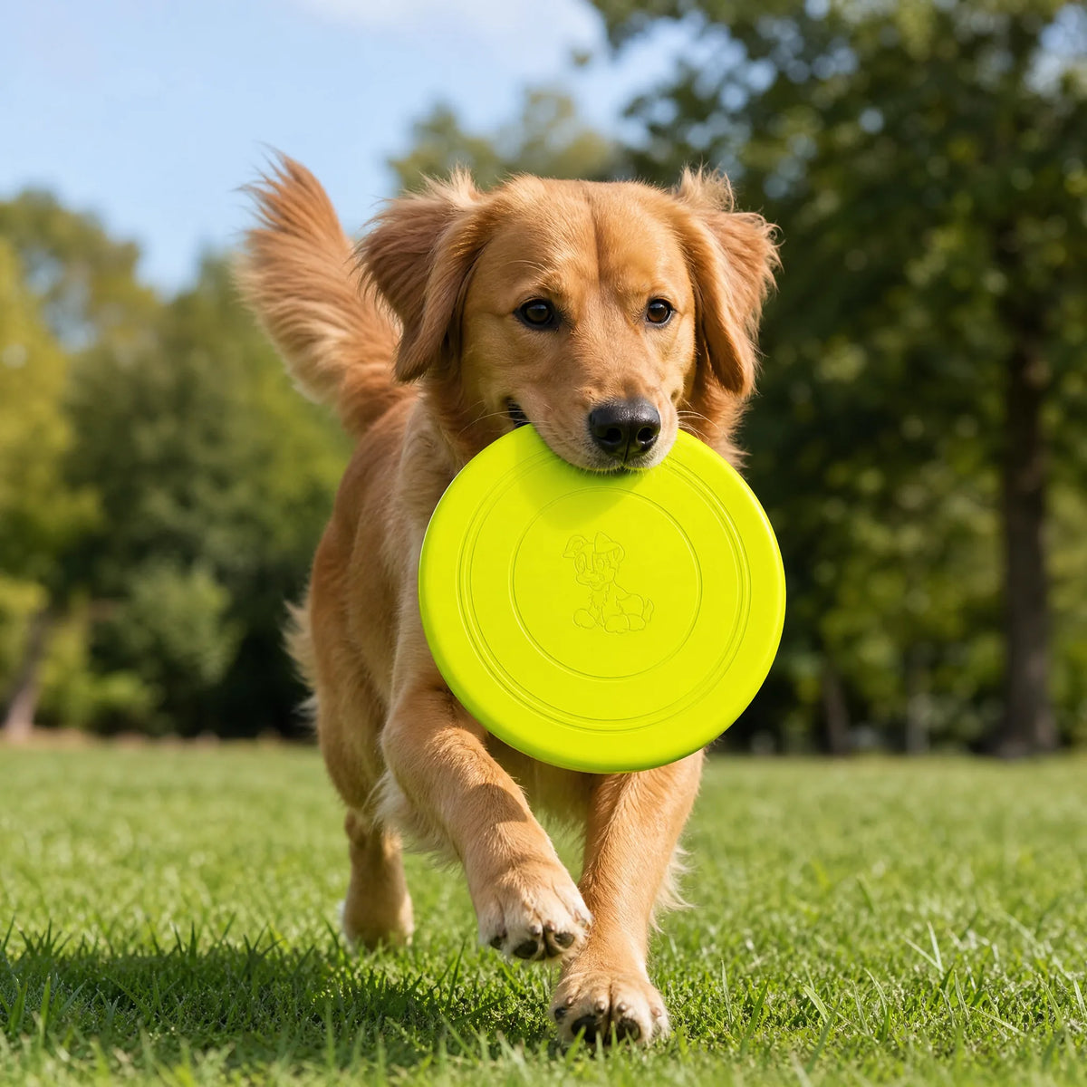 Frisbee per cani resistente - cane al parco