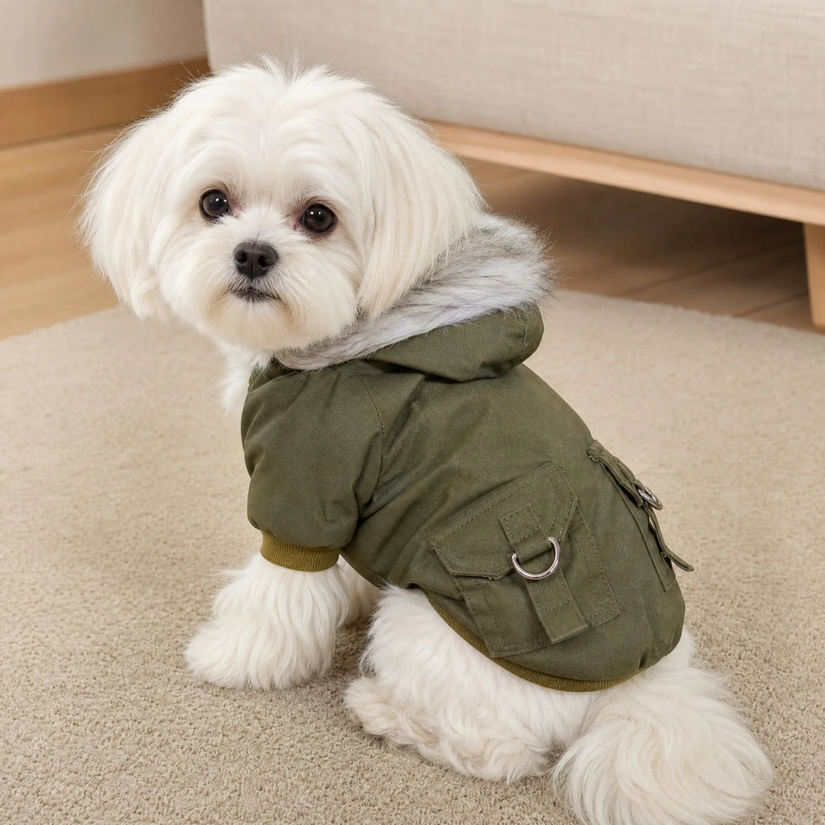Cappottino cane parka pelliccia - vita 2