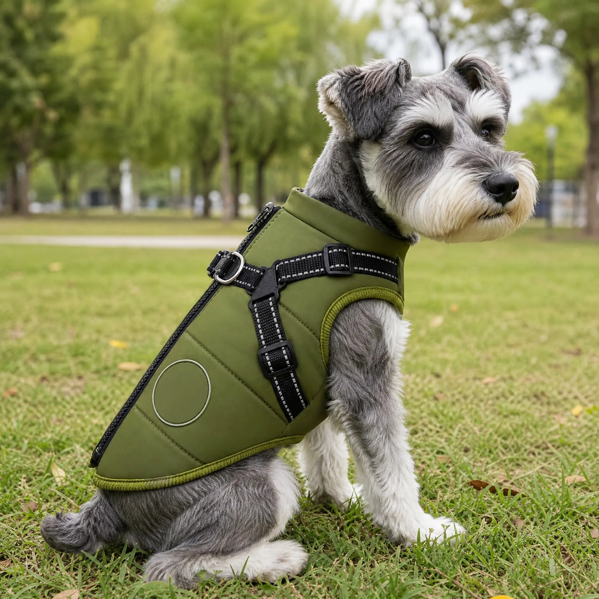 Cappotto cane impermeabile in passeggiata
