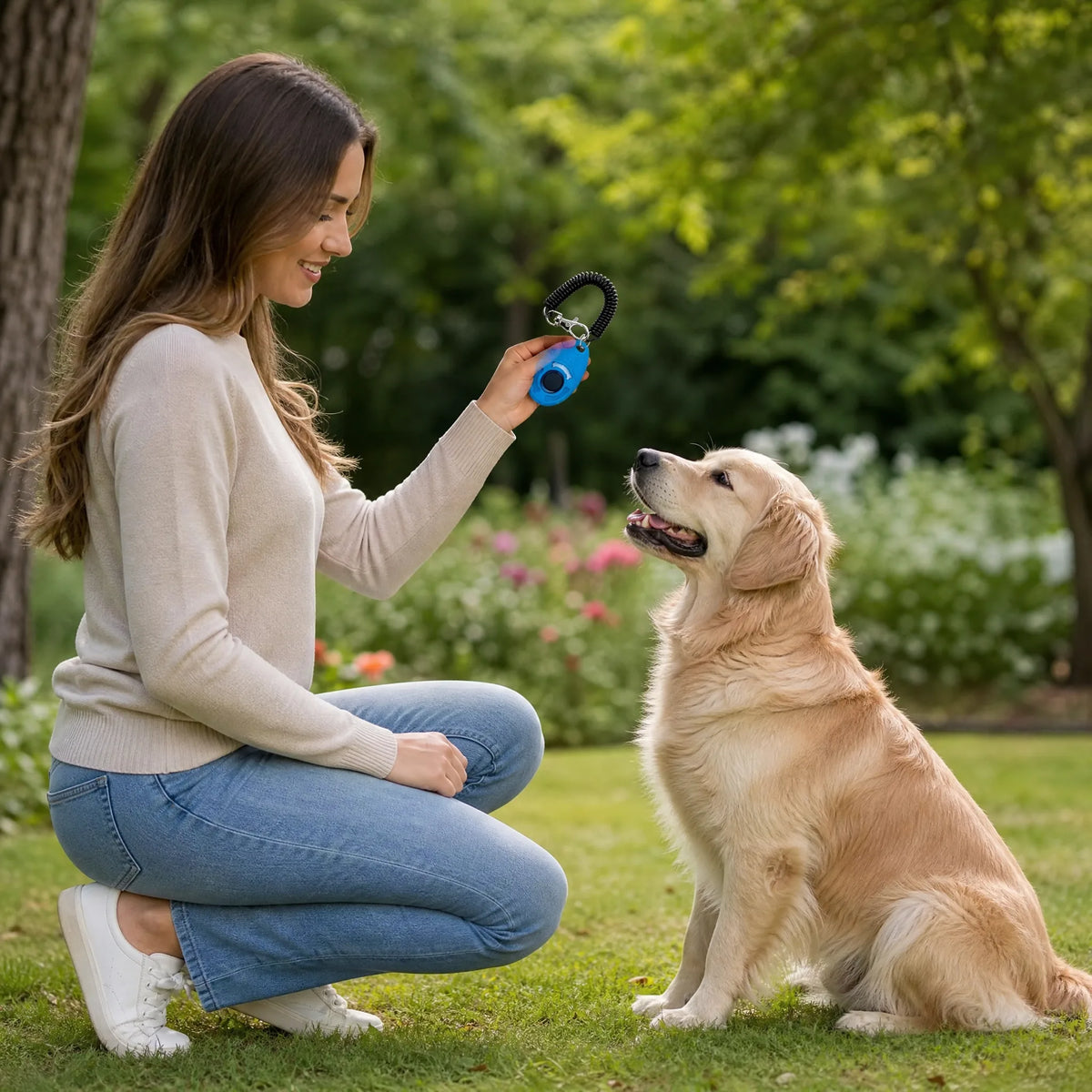 Clicker cane addestramento all aperto con rinforzo positivo