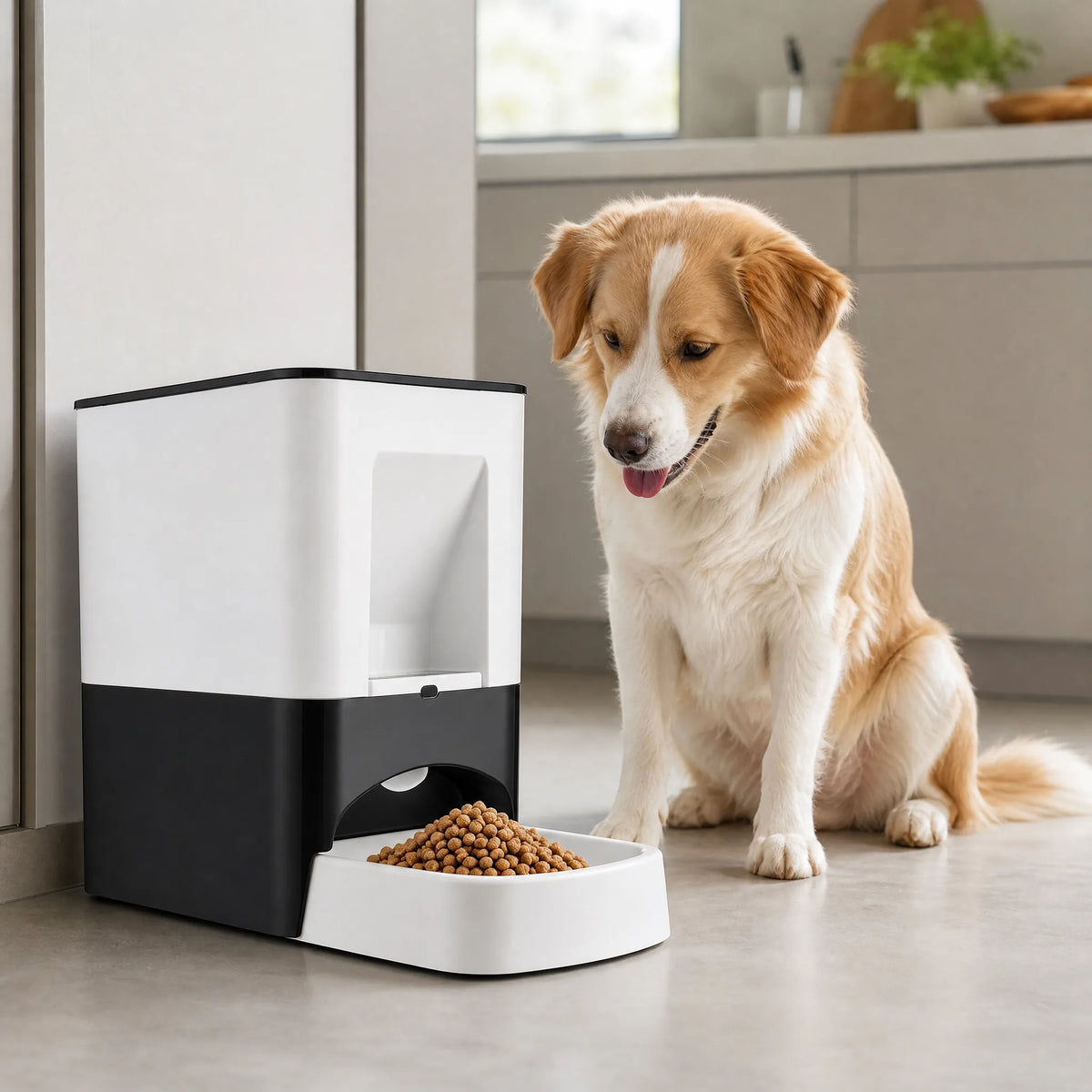 Mangiatoia automatica cane in cucina - dispenser programmabile