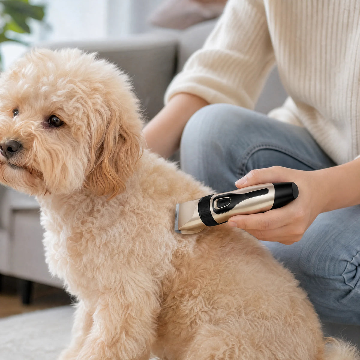 Toelettatura cane a casa con tosatrice USB oro
