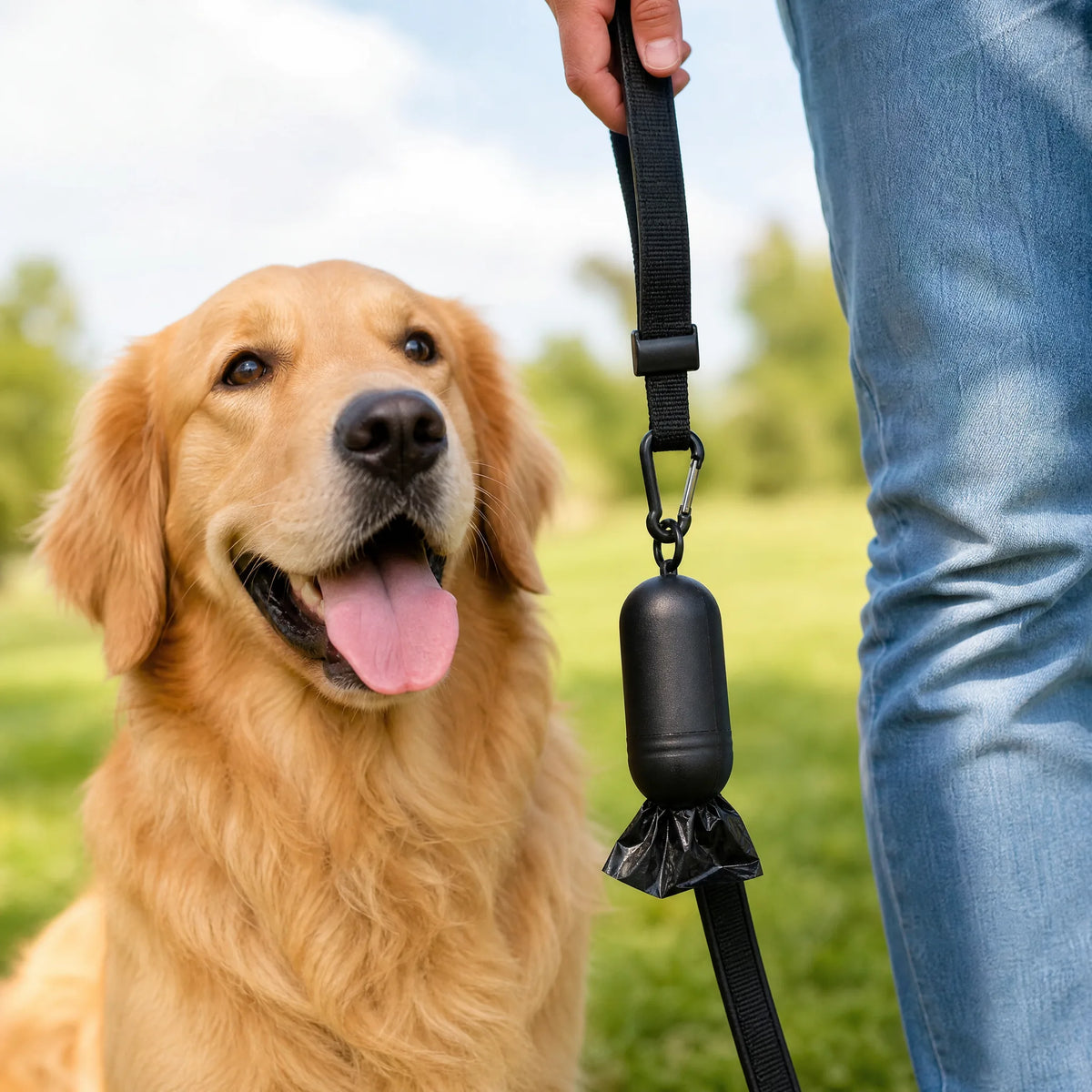 Dispenser sacchetti cane pronto per la passeggiata