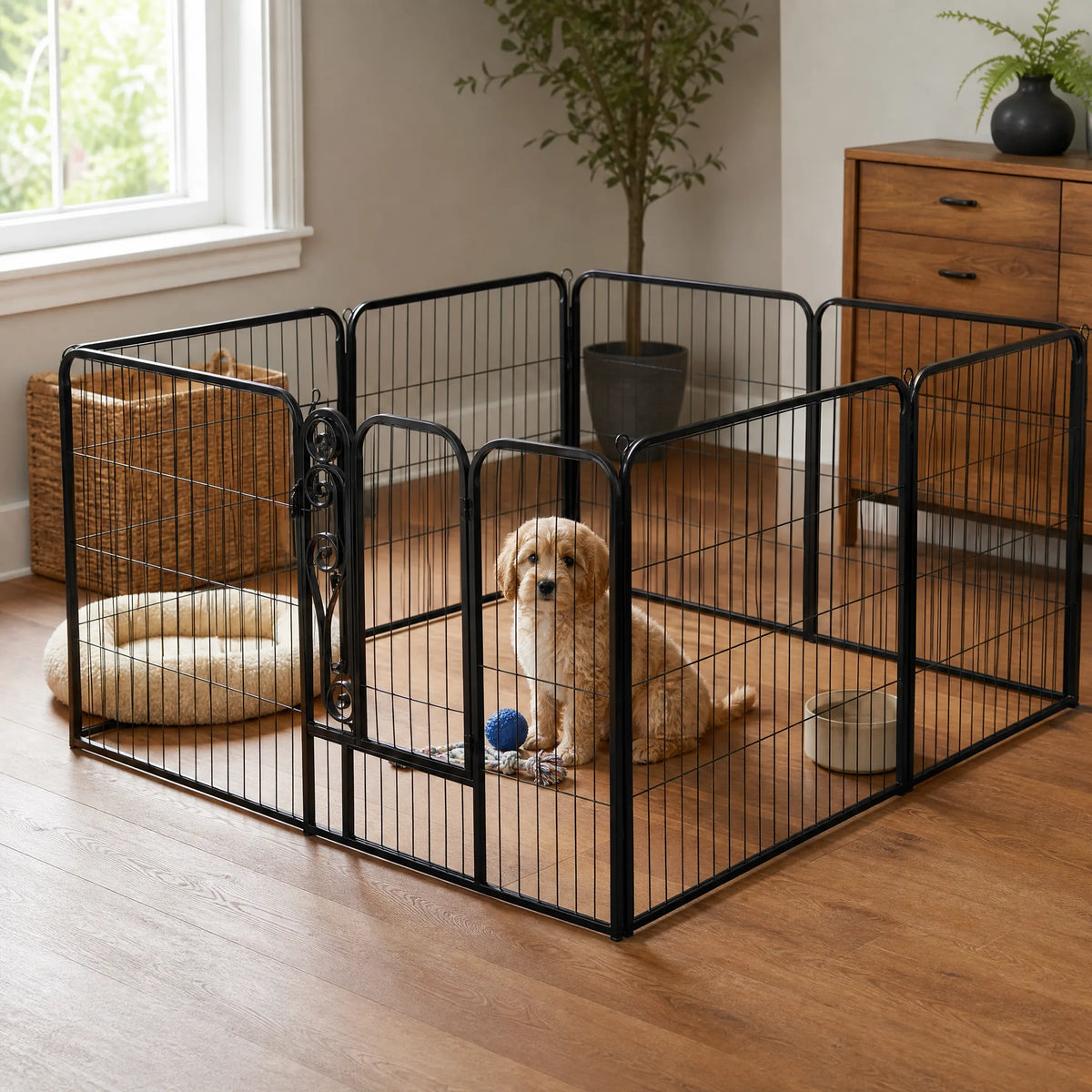 Recinto per cani da interno ed esterno per cuccioli in casa