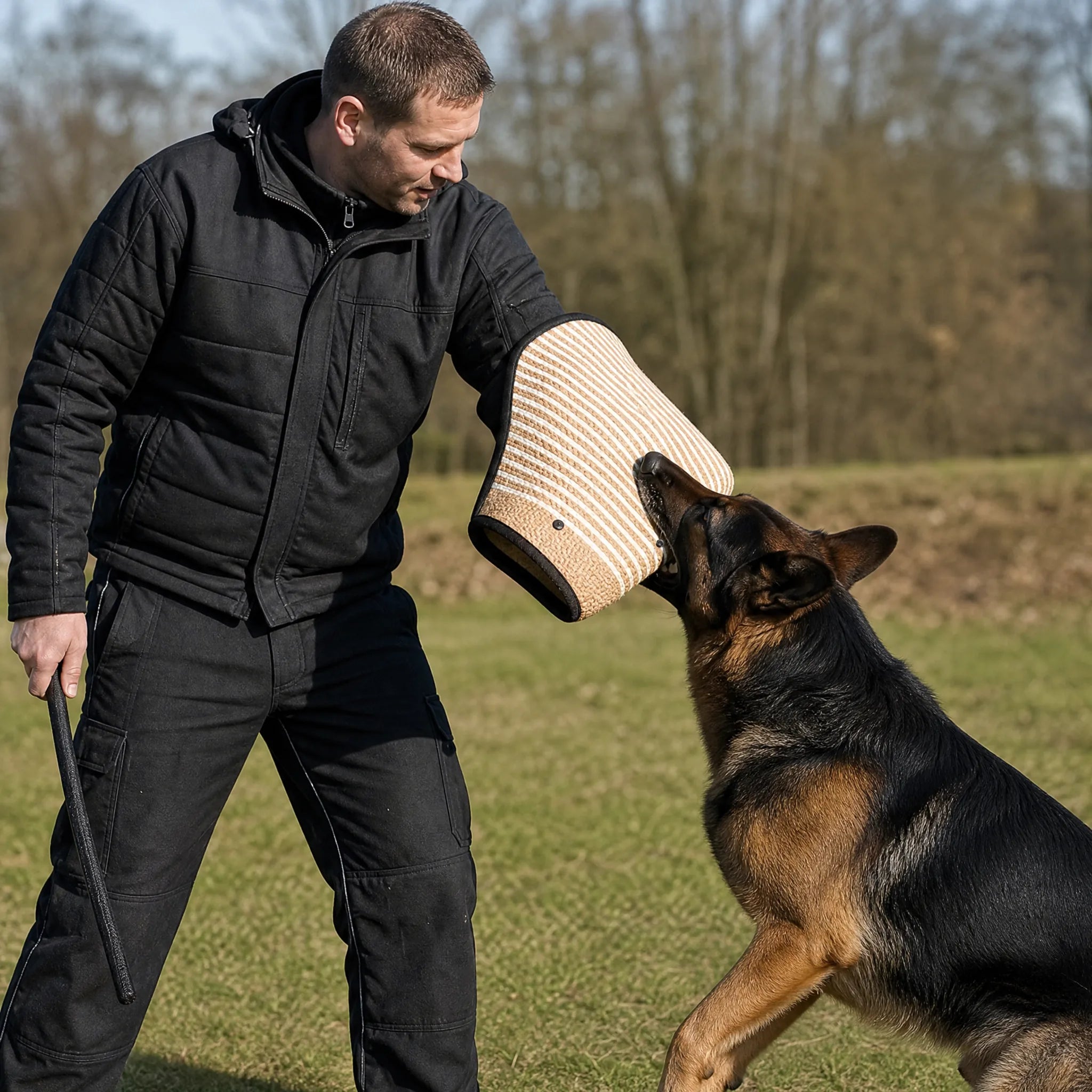 Manicotto da addestramento - braccio operatore e cane