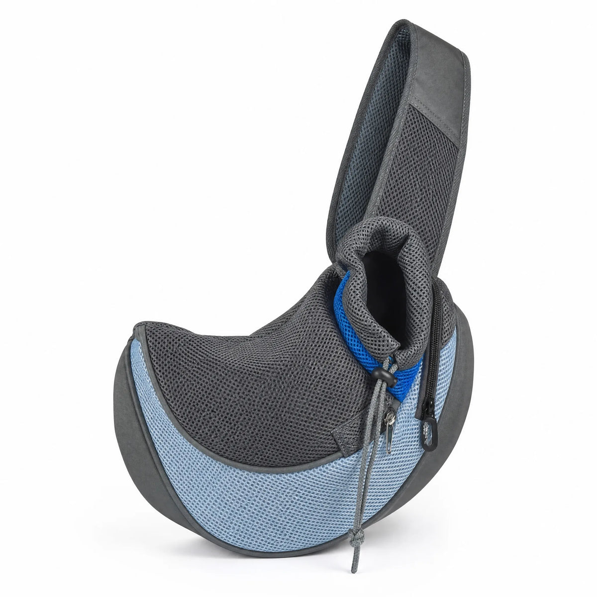 Sling porta cani blu a tracolla monospalla, hero sfondo bianco
