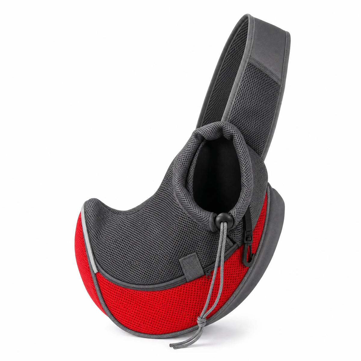 Sling porta cani rosso a tracolla monospalla, hero sfondo bianco