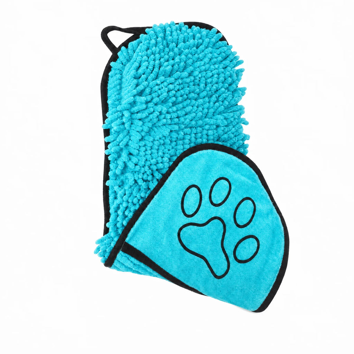 Asciugamano bagno cane chenille azzurro 53x22
