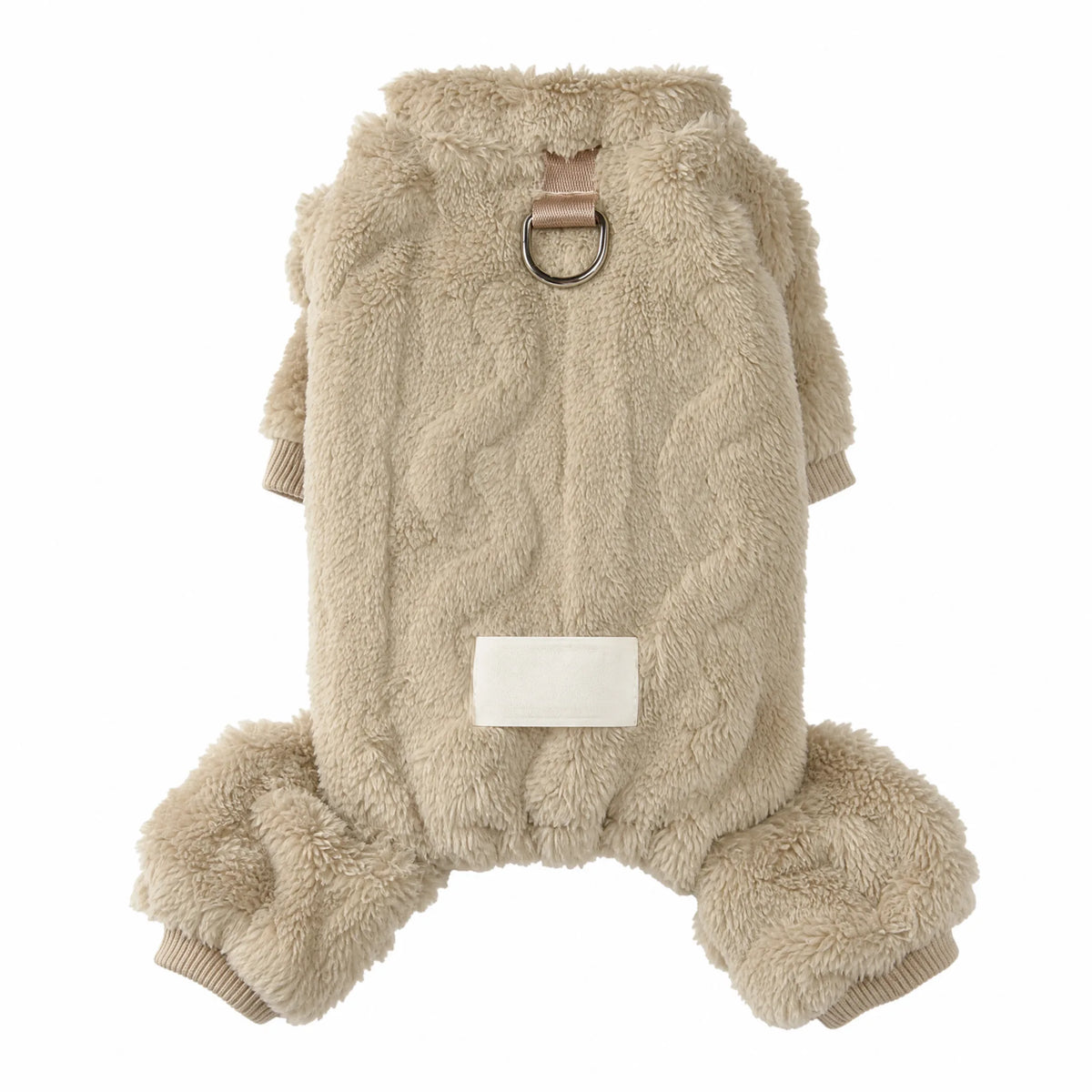 Tuta pile cane beige studio