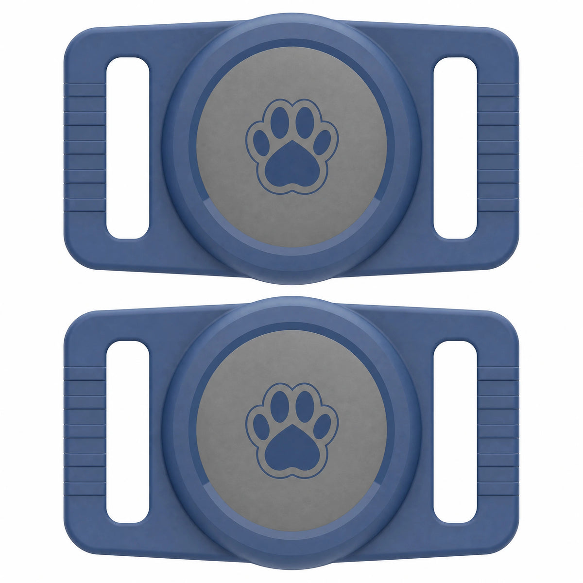 Porta AirTag cane blu grigio 2 pezzi