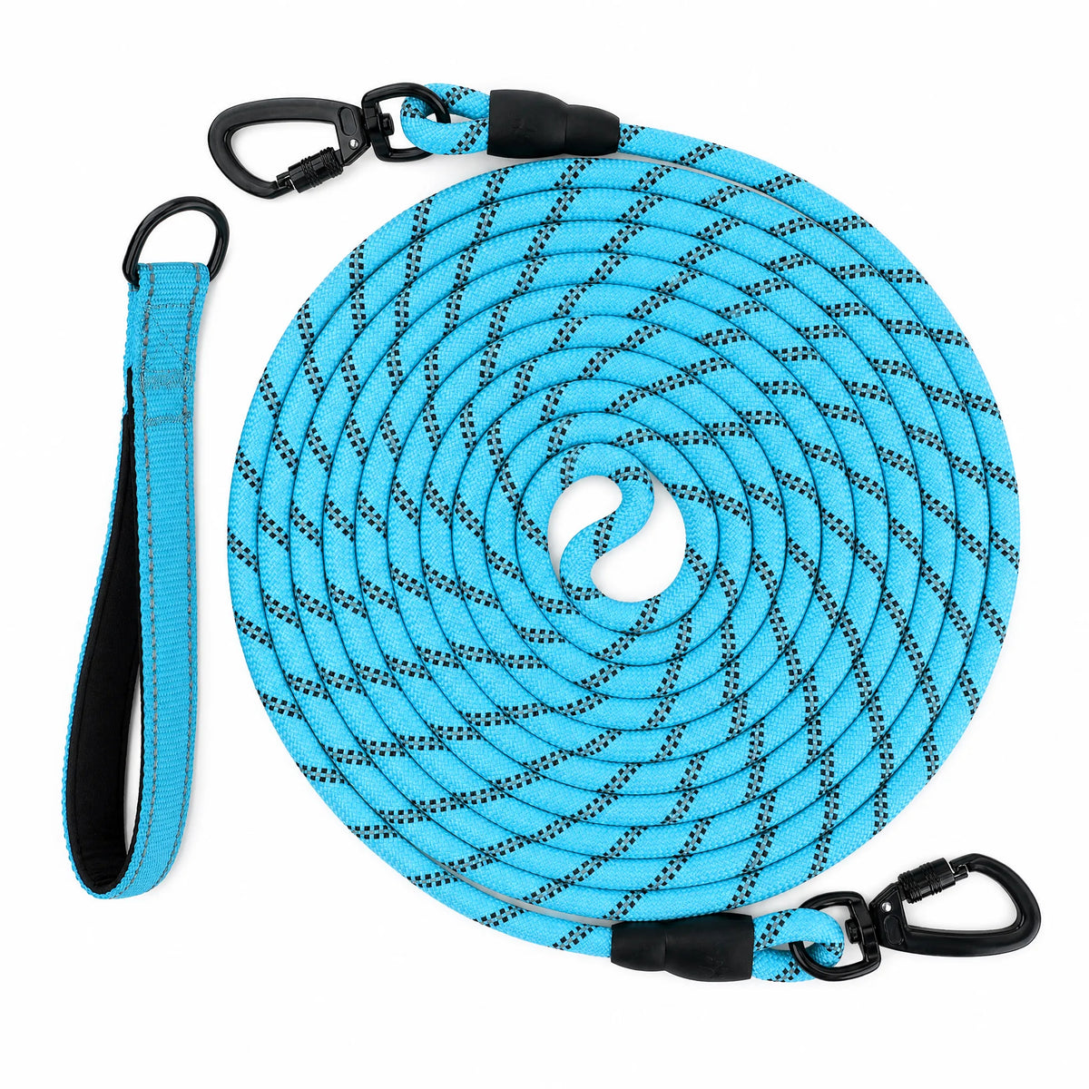 Lunghina da addestramento blu su sfondo bianco