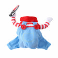 Costume halloween cane braccia imbottite blu studio