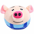 Palla cane peluche maialino blu 15 cm
