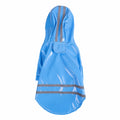Impermeabile cucciolo hoody blu lucido — vista schiena