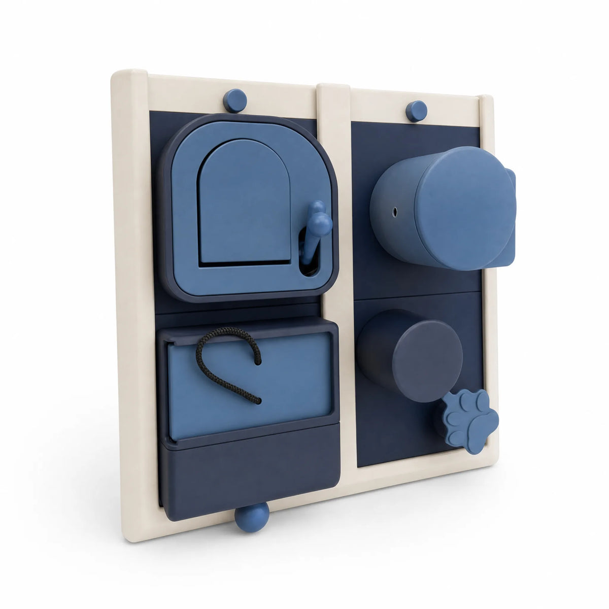 Puzzle box interattivo per cani variante blu su sfondo bianco