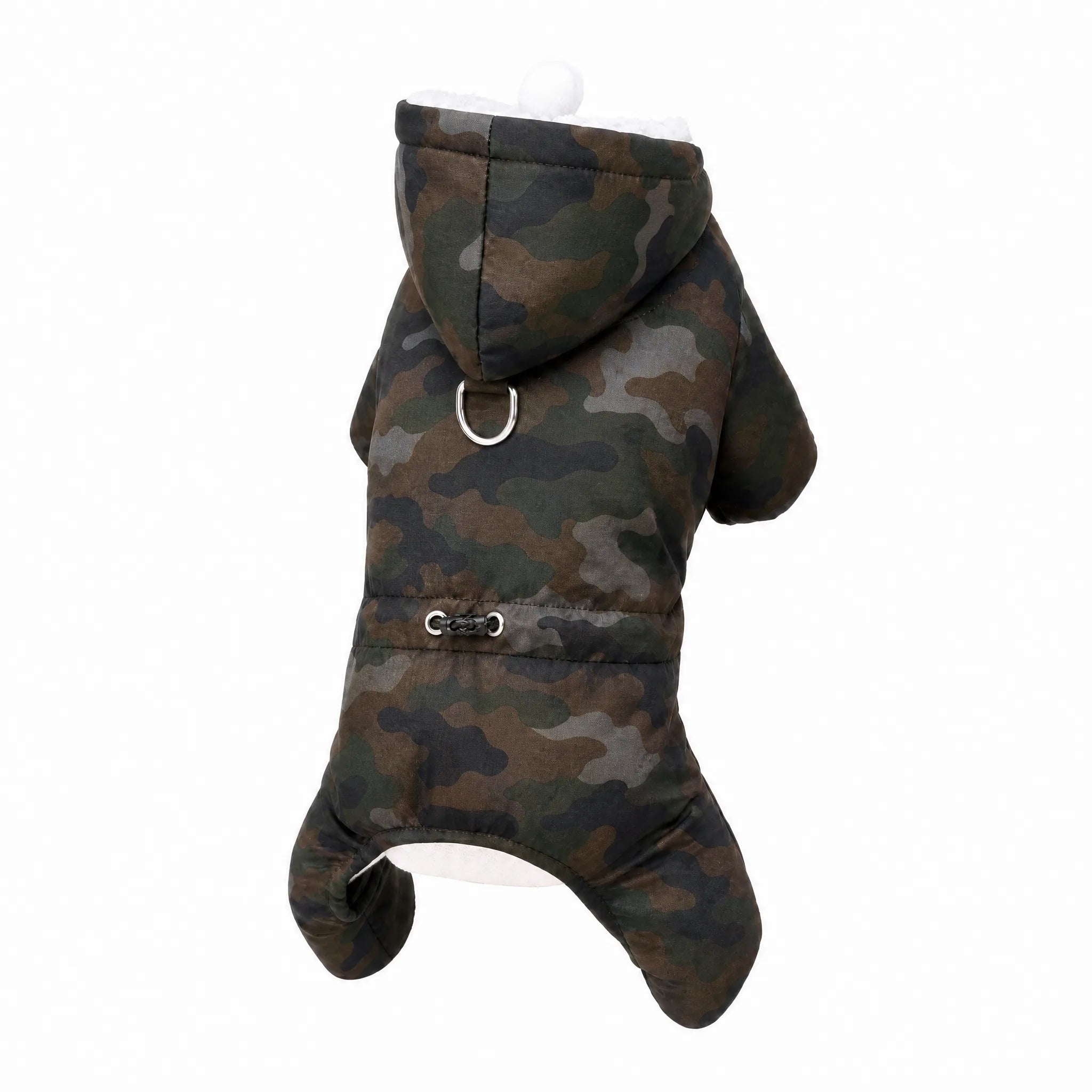 Tuta per cani invernale imbottita Camo scuro