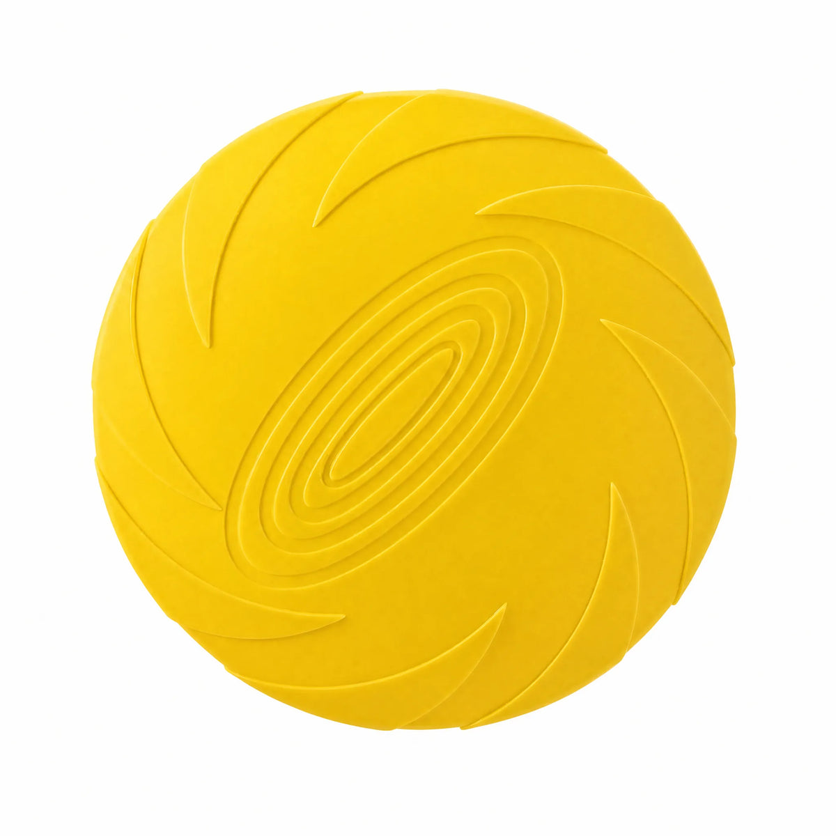 Frisbee per cani in silicone giallo