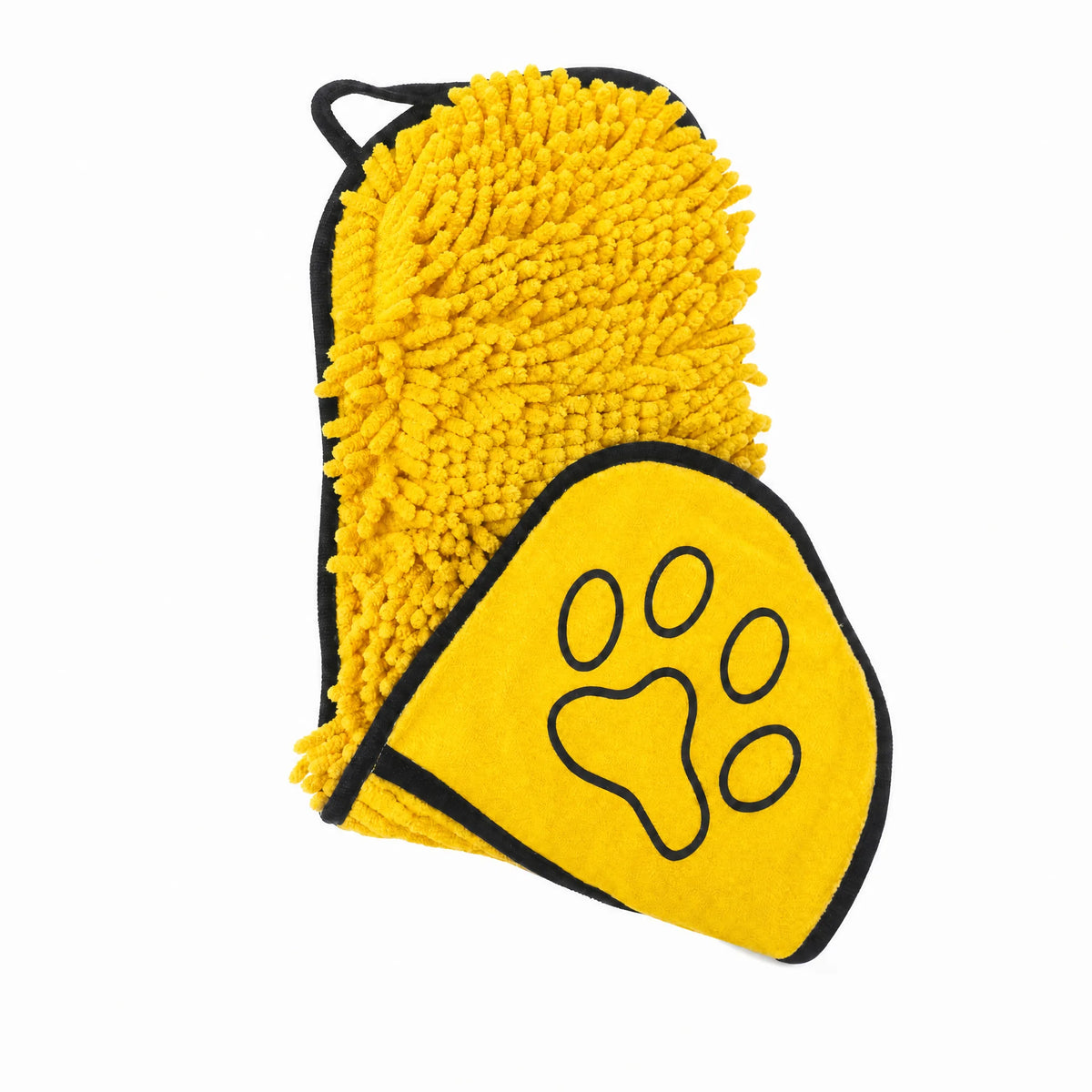 Asciugamano bagno cane chenille giallo 53x22