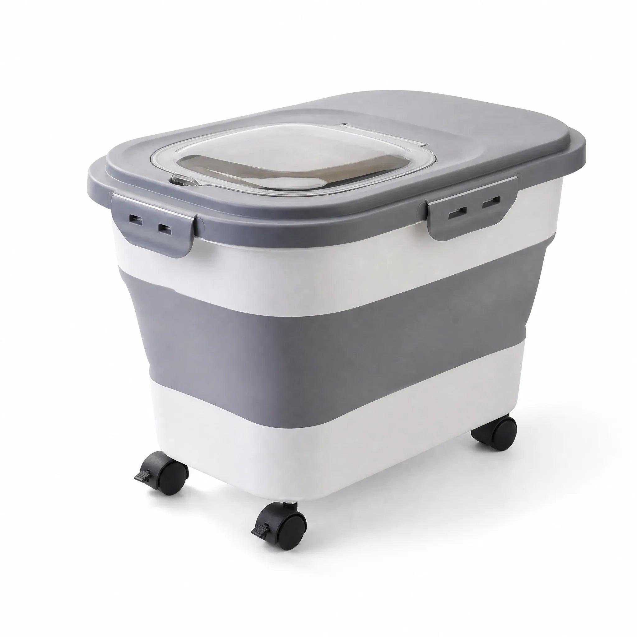 Contenitore crocchette Grigio 33 lb con ruote
