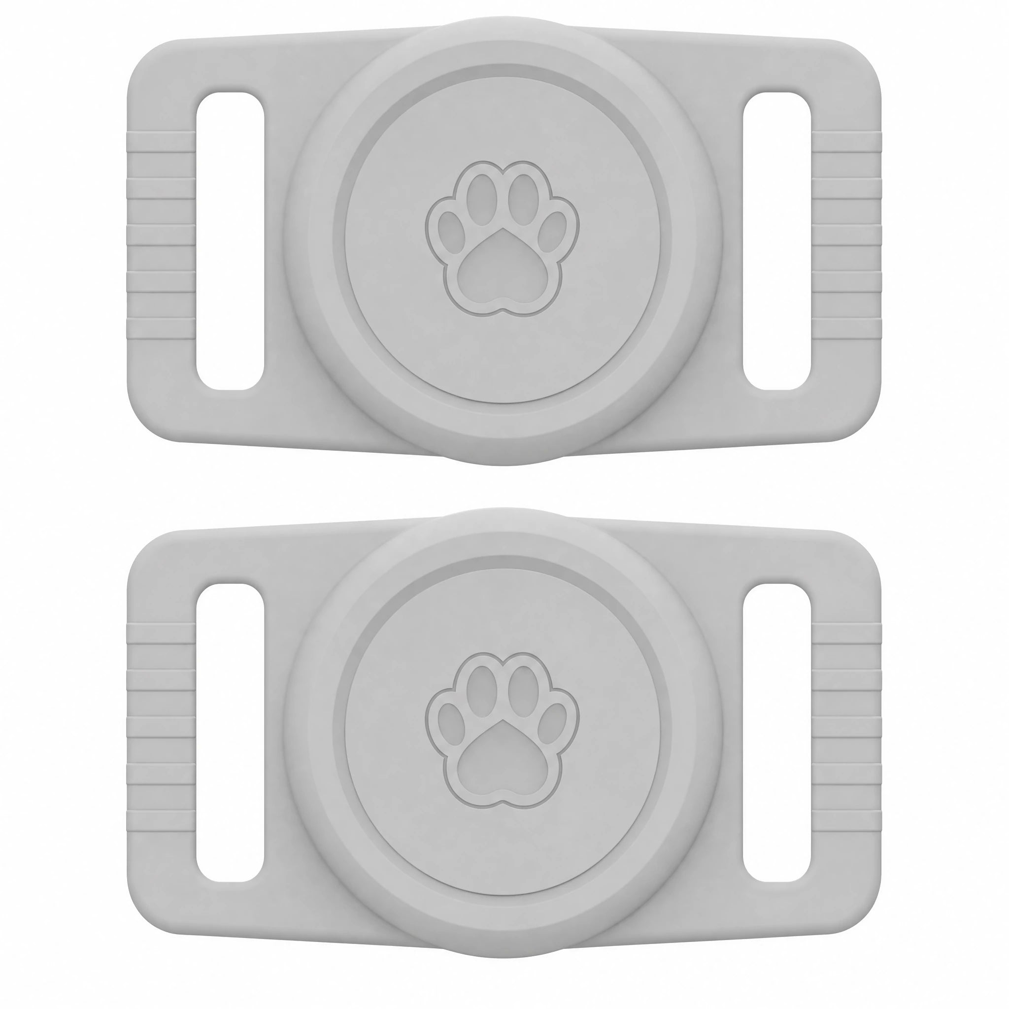 Porta AirTag cane grigio chiaro 2 pezzi