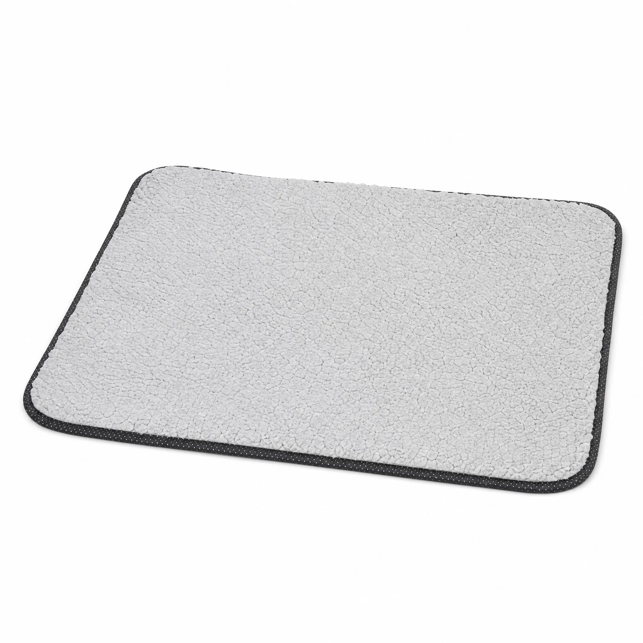 Tappetino autoriscaldante grigio su bianco