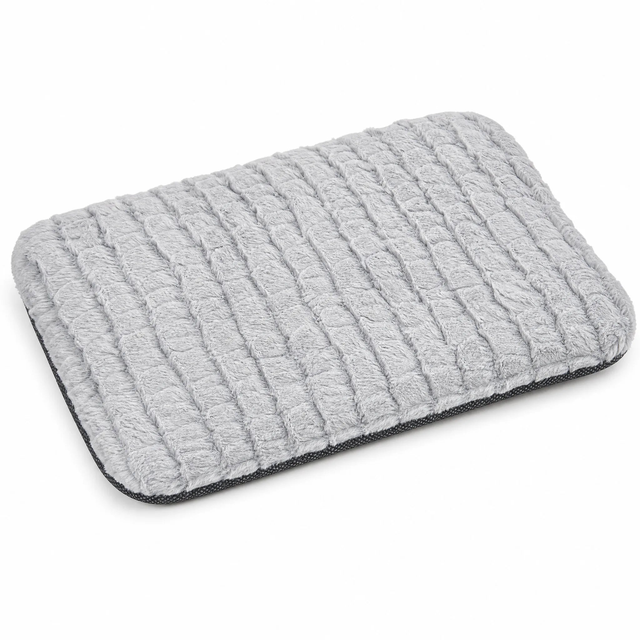 Cuccia riscaldata grigio bubble plush — vista studio