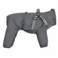 Impermeabile cane 4 zampe grigio con pettorina integrata — studio