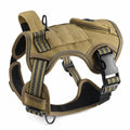 Pettorina tattica militare cane colore kaki su sfondo bianco