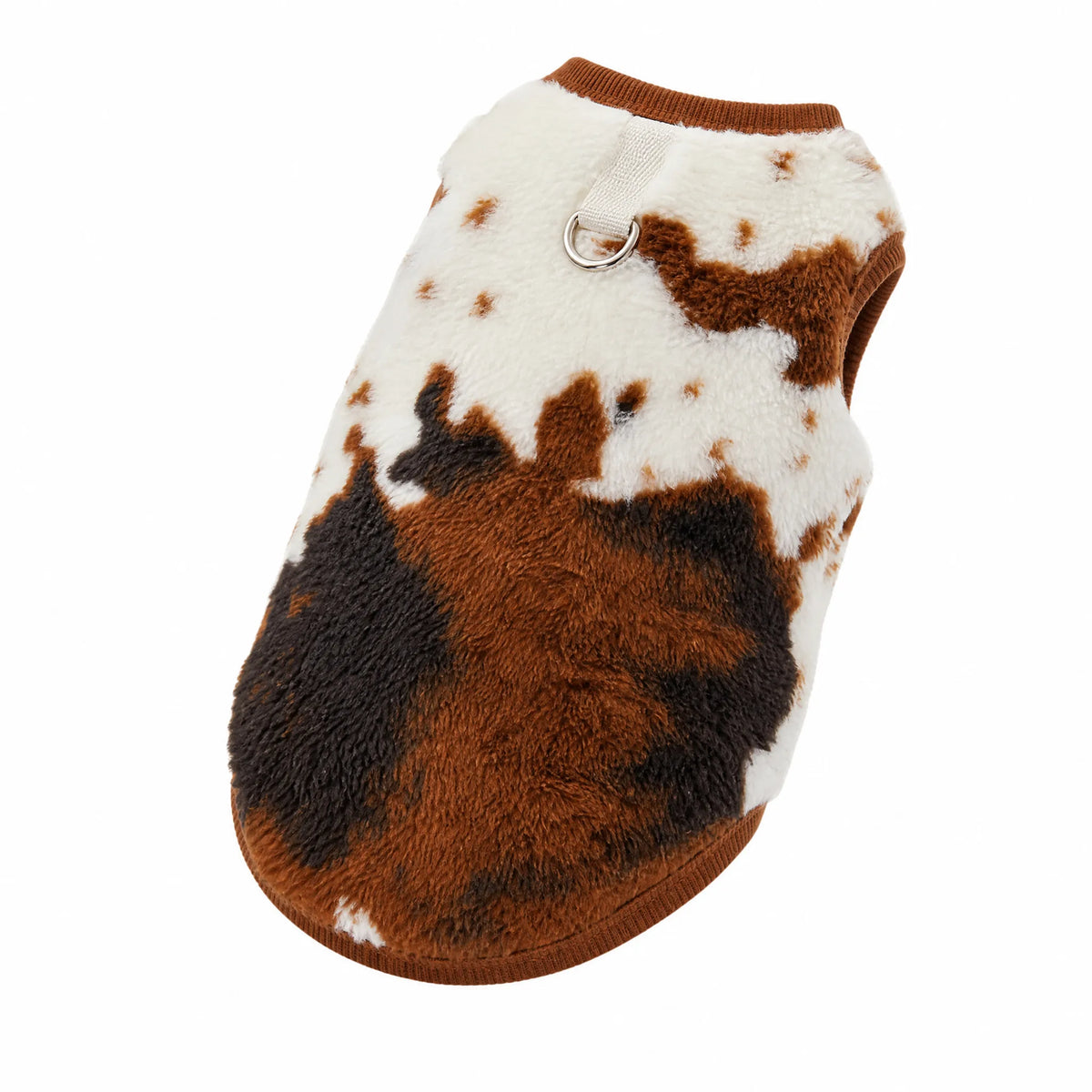 Pigiama cane stampa mucca su sfondo bianco