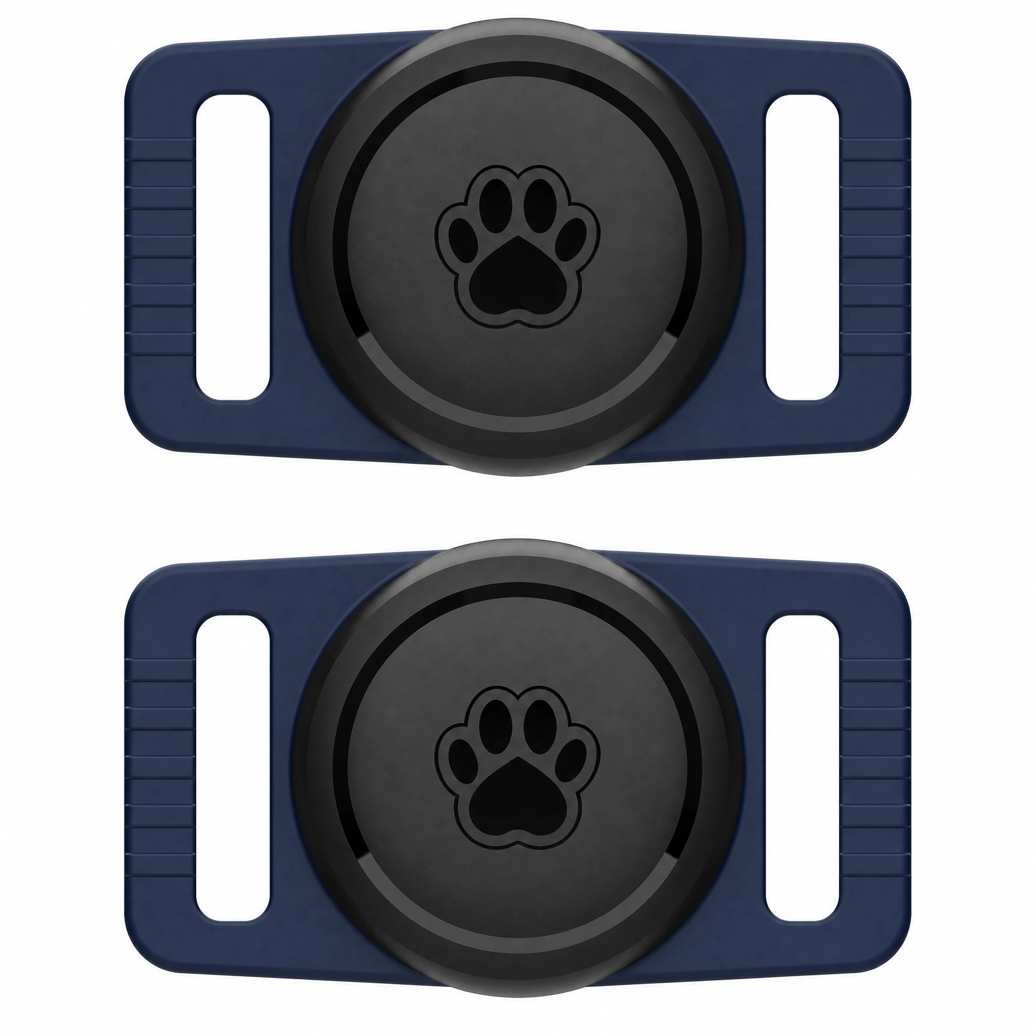 Porta AirTag cane navy nero 2 pezzi