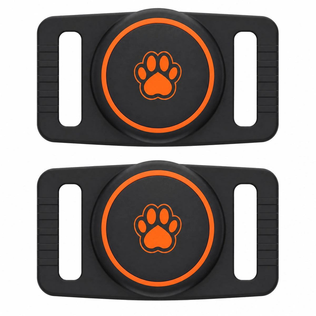 Porta AirTag cane nero arancio 2 pezzi