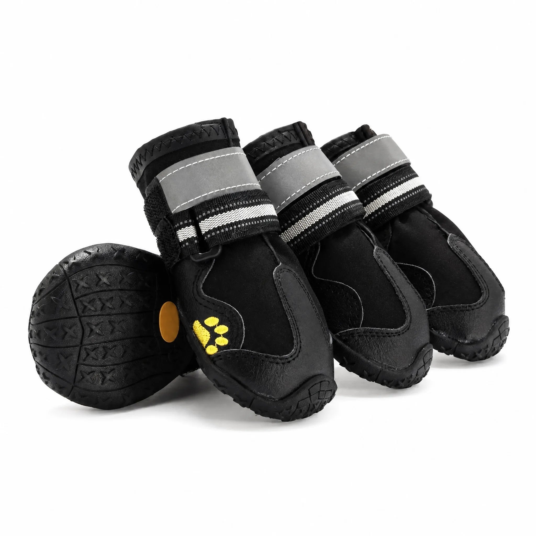 Stivali cane impermeabili colore nero set da 4