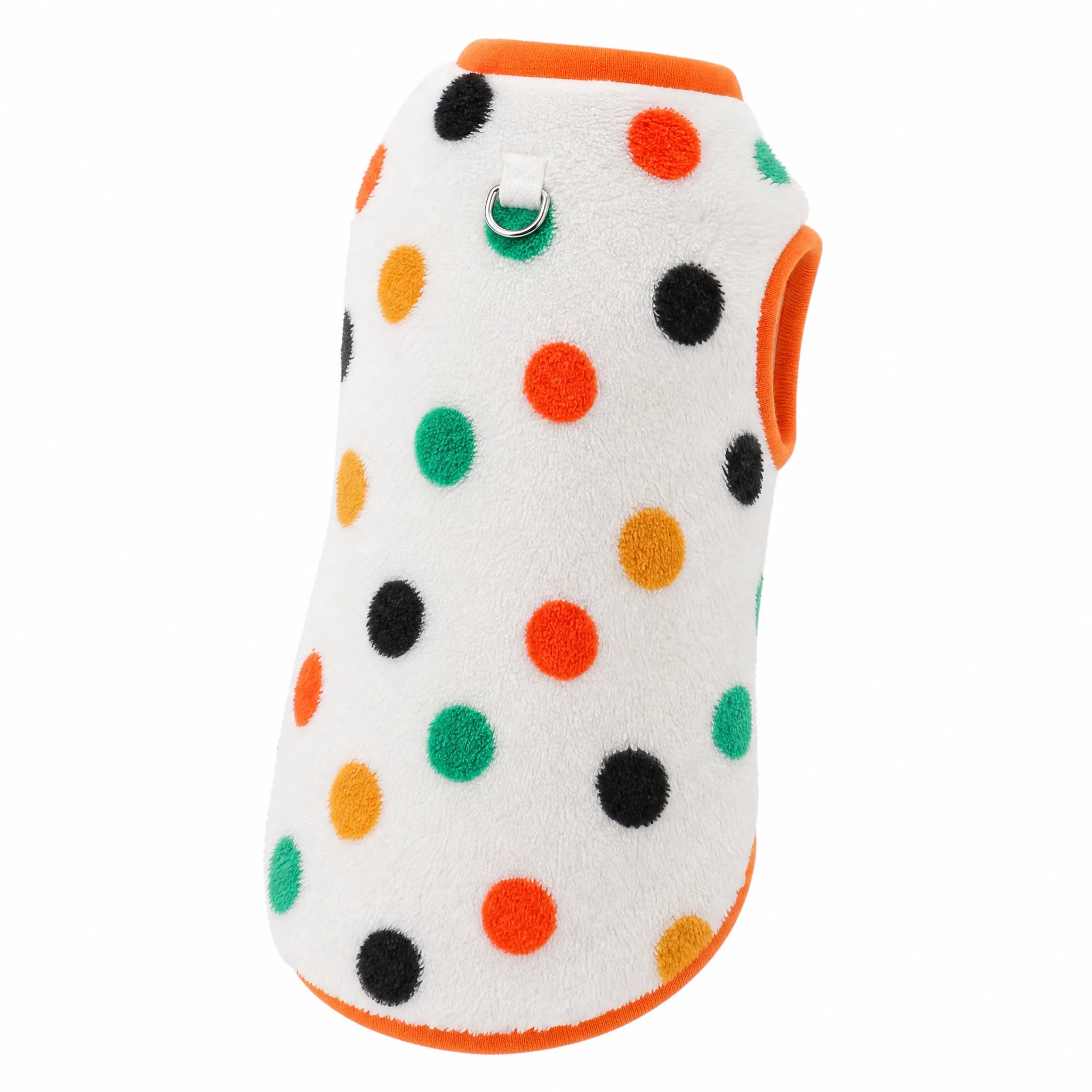 Pigiama cane pois colorati su sfondo bianco