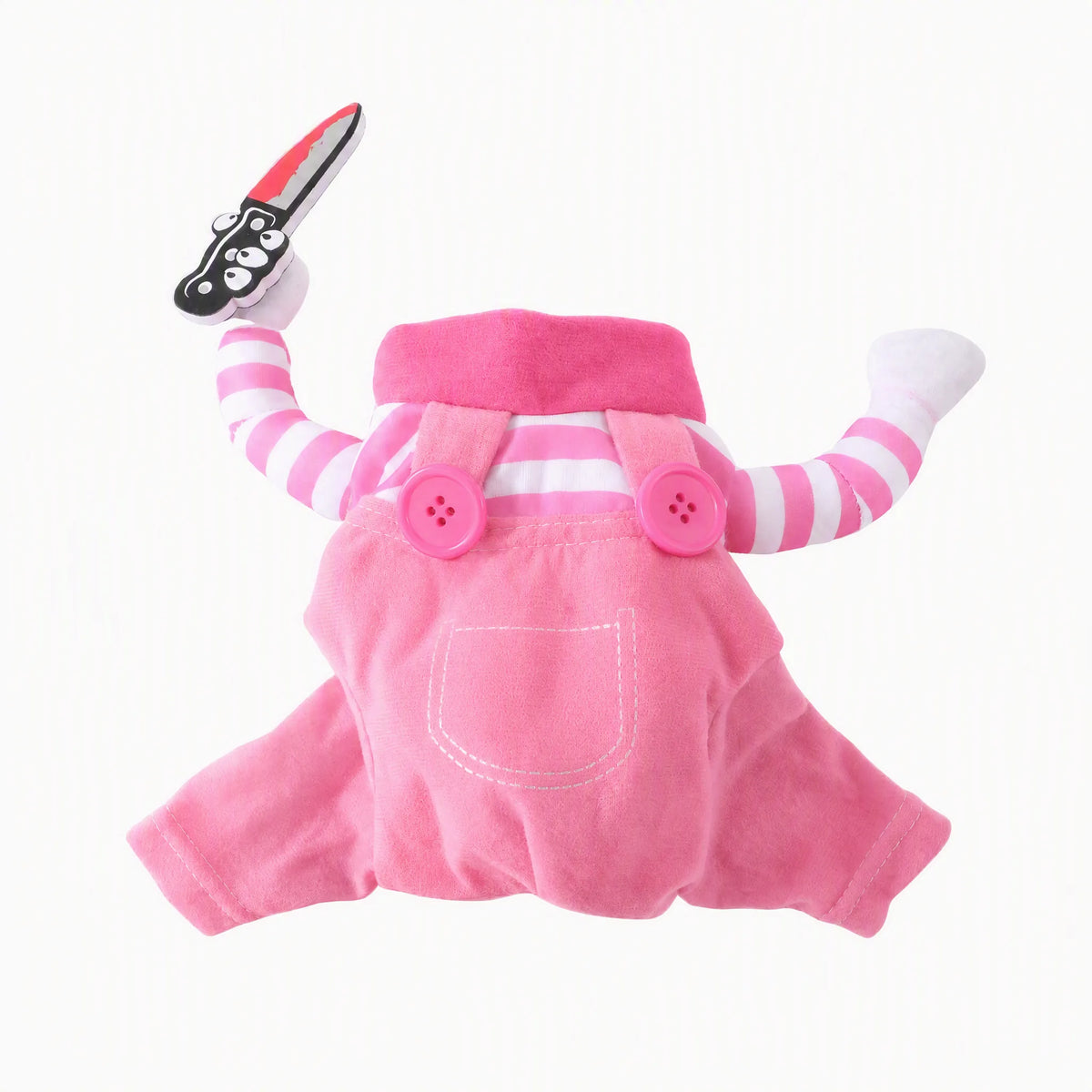 Costume halloween cane coltello salopette Rosa studio