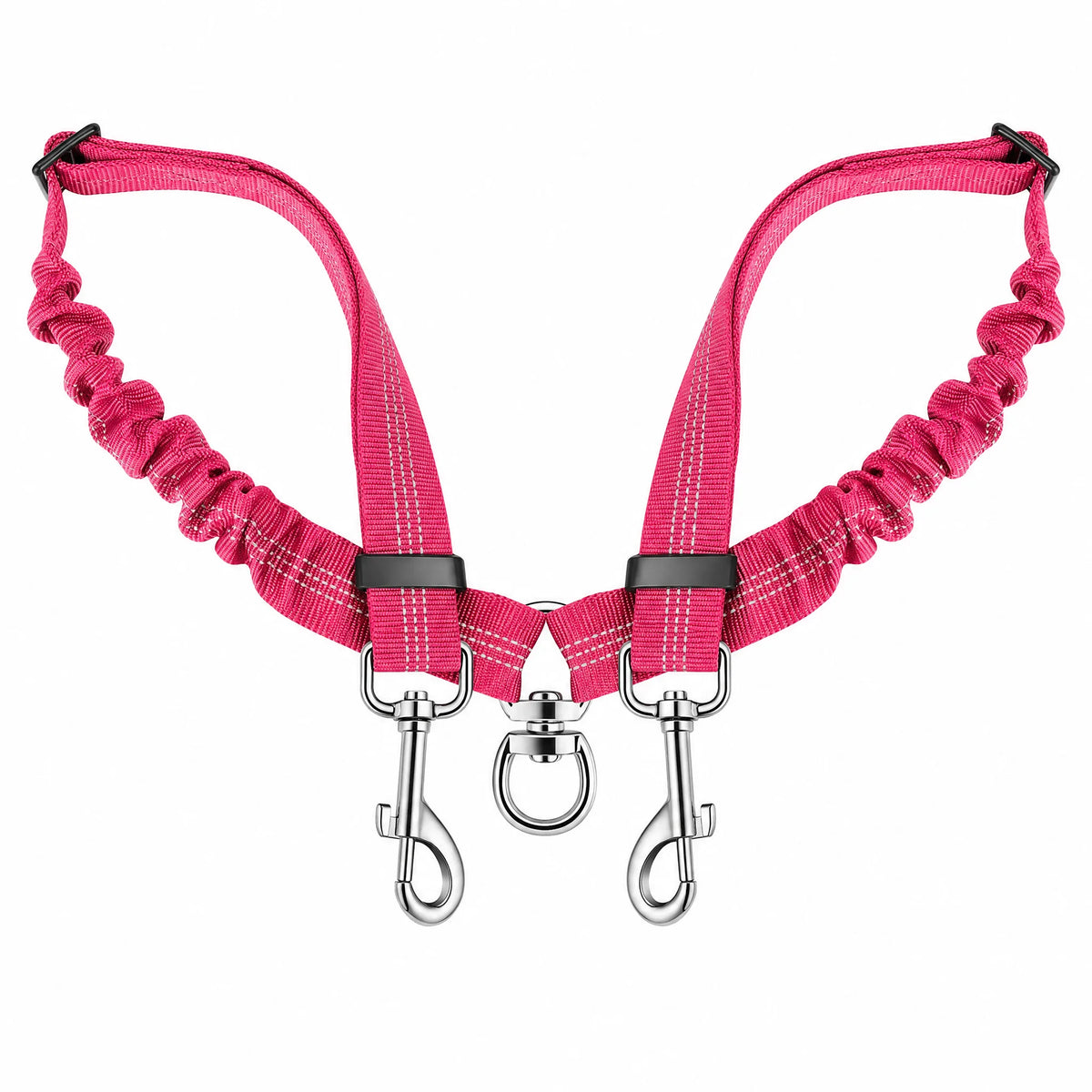 Guinzaglio doppio cane colore Rosa