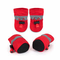 Scarpe per cani impermeabili colore rosso - set da 4