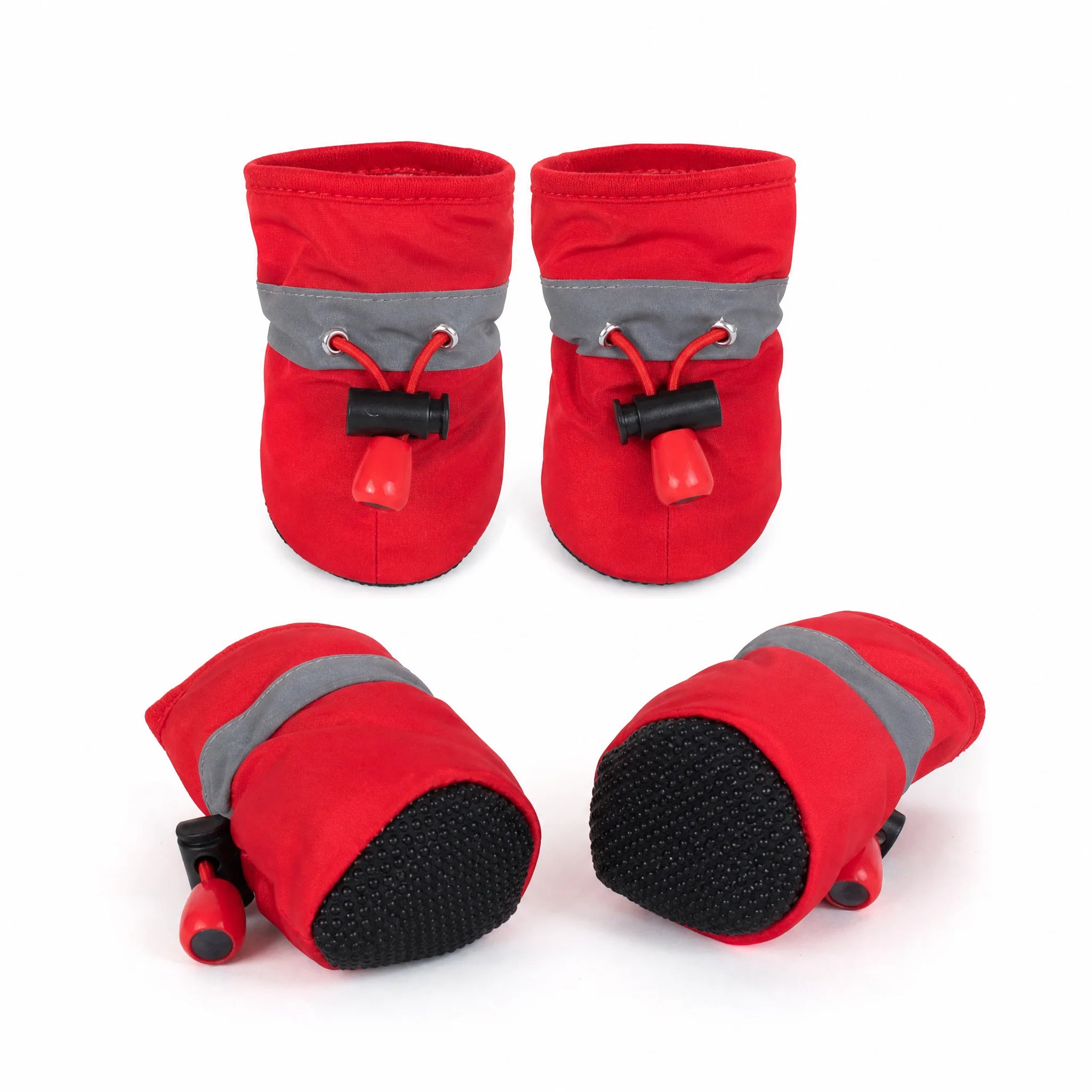 Scarpe per cani impermeabili colore rosso - set da 4