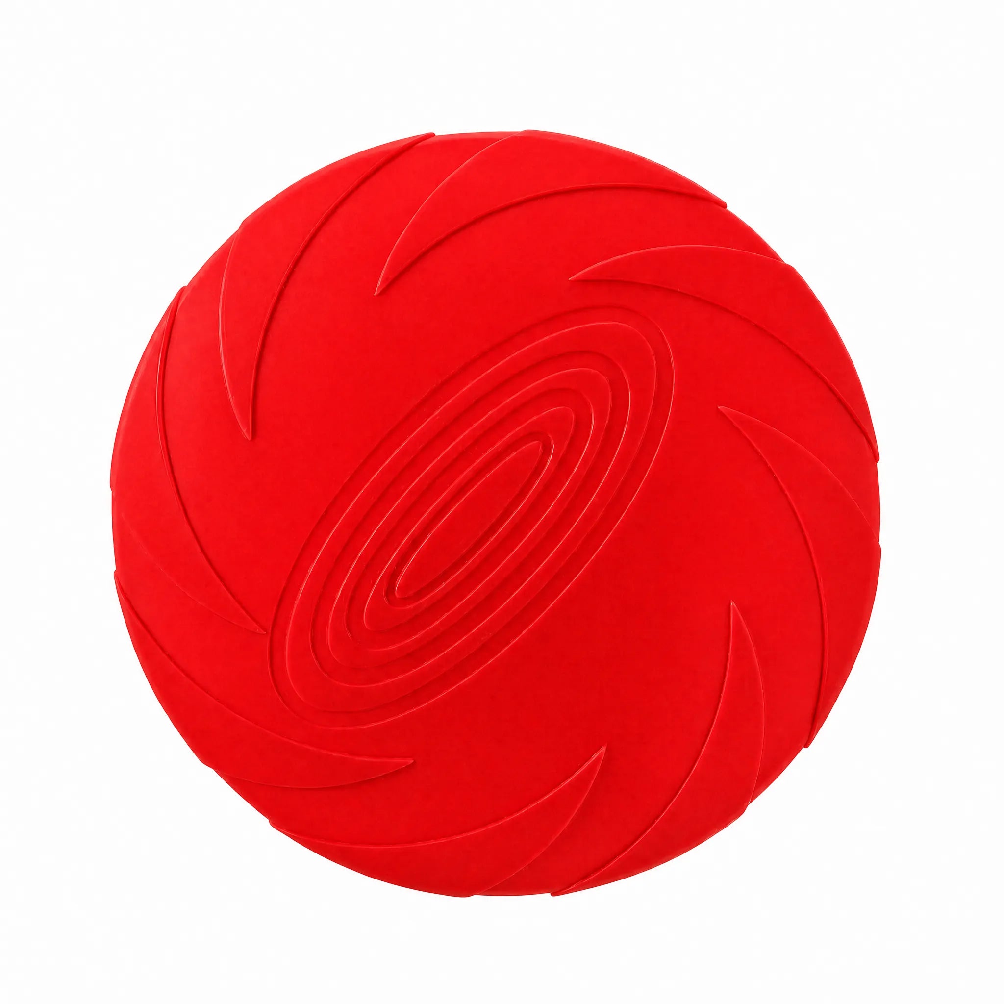 Frisbee per cani in silicone rosso