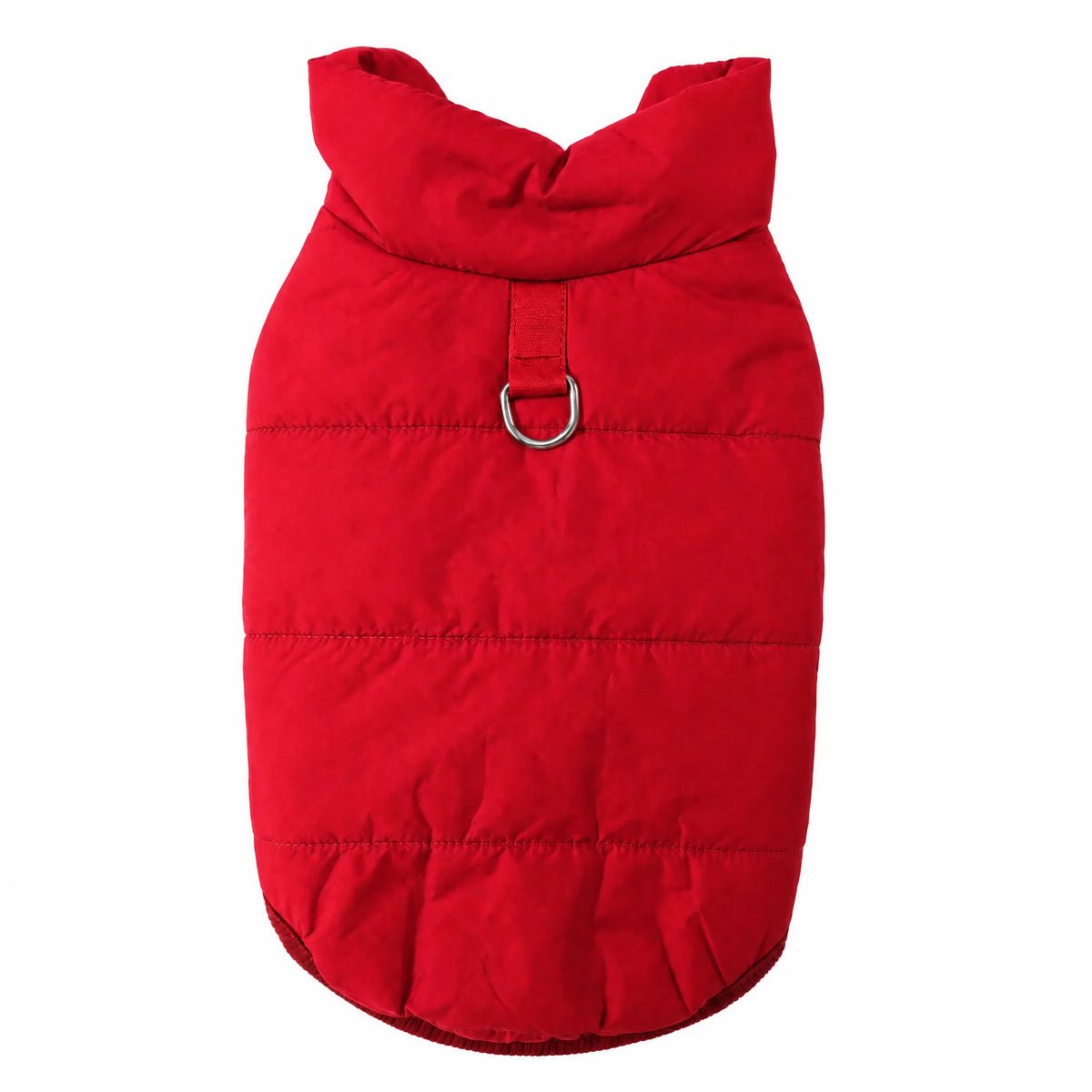 Cappottino cane impermeabile rosso su bianco