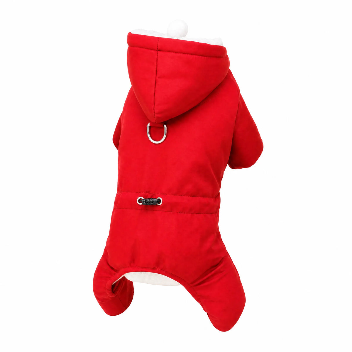 Tuta per cani invernale imbottita colore Rosso